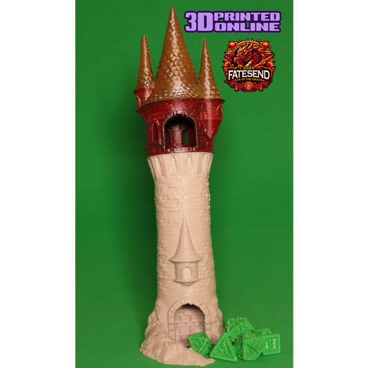 FatesEnd Tall Dice Tower Gray Bottom Custom Spire Top