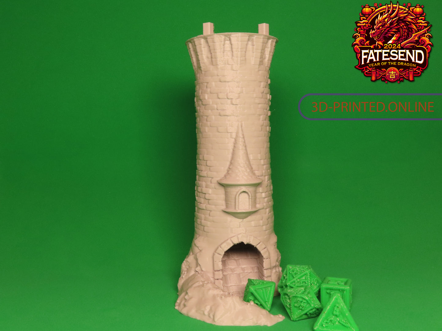 FatesEnd Tall Dice Tower Gray Bottom Custom Spire Top